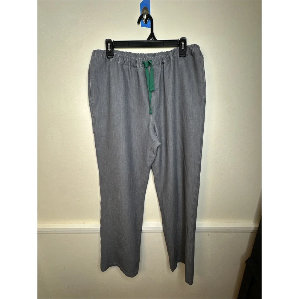 FIGS Men Scrub Pants L Gray Green Tie Pisco Basic 31